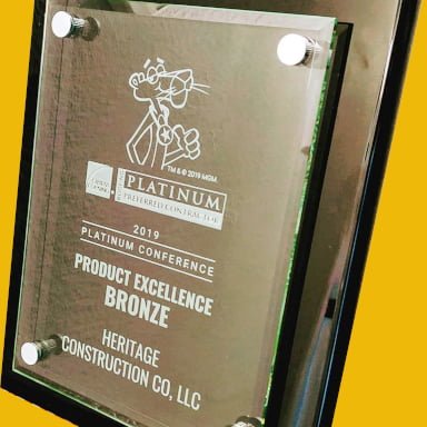 Owens Corning Bronze Award of Excellence — Heritage Construction Co.